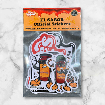 el sabor instabirria official stickers | 8 pack | cool stickers for cups or decoration | UV rated stickers | high quality & waterproof