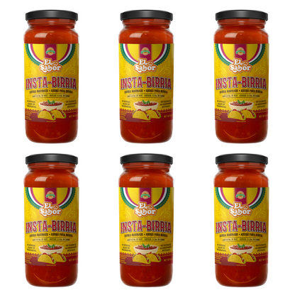 Gourmet Birria Mix | Instabirria 16 fl oz glass jar to make birria stew, birria tacos, and quesabirrias | Make over 40 tacos | No extra ingredients required | Birria adobo mix for 6 lbs of meat | Easy to use just add meat and water